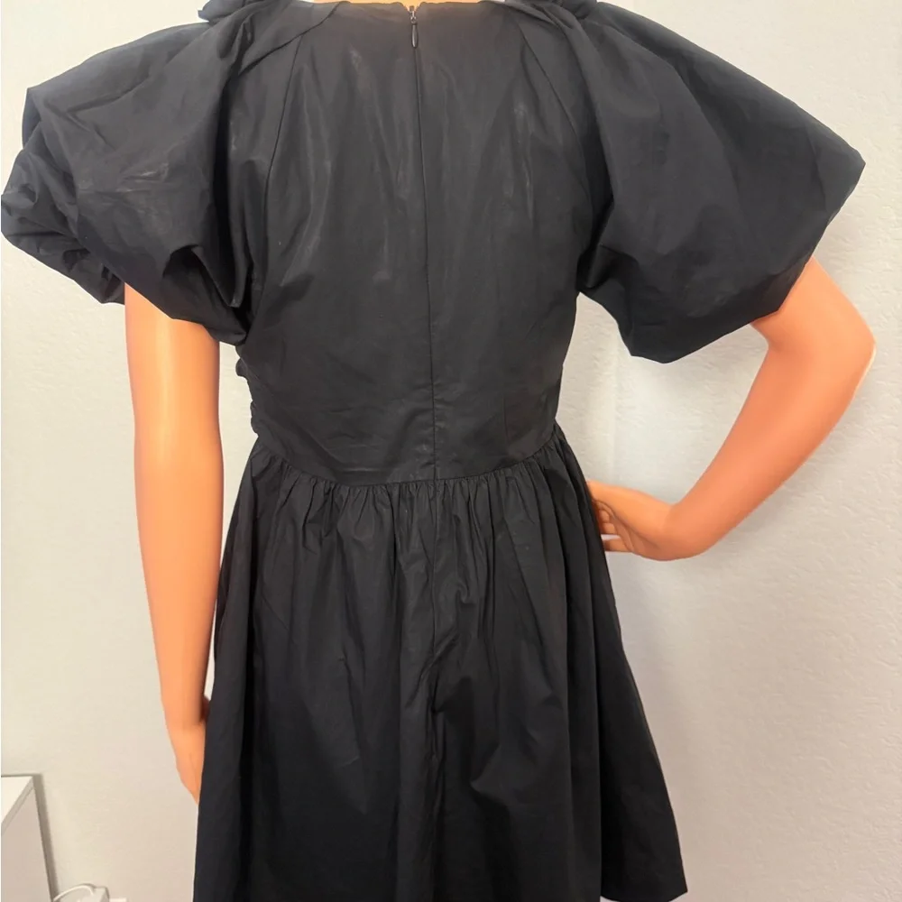 English Factory Black Ruched Ruffled Mini Dress - Picture 12 of 15